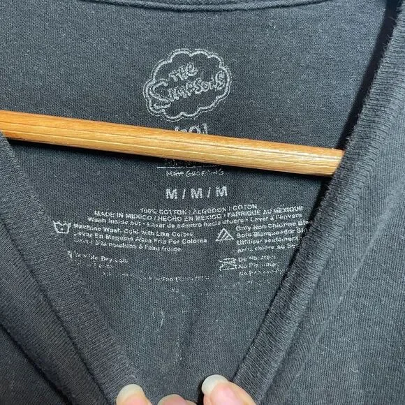 The Simpsons Skeleton Family Graphic T-Shirt Size Medium Halloween Theme Black - Picture 5 of 7